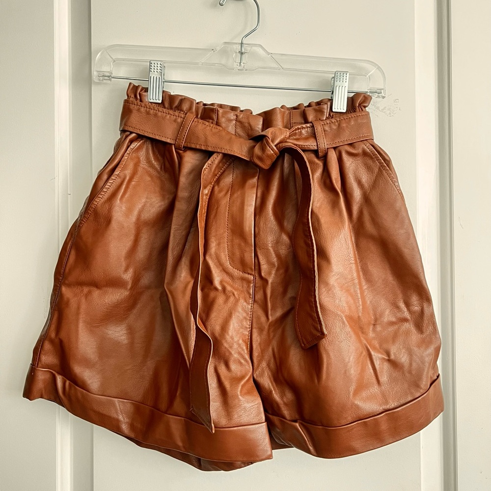 FRNCH Leather Shorts